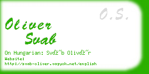 oliver svab business card